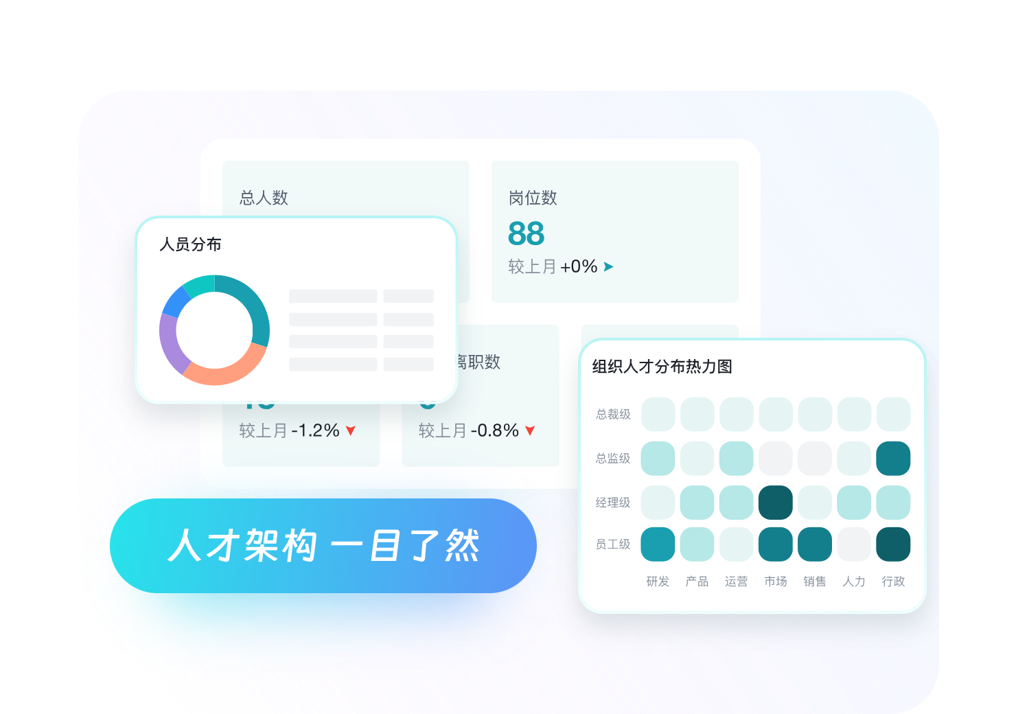 人才结构分析看板